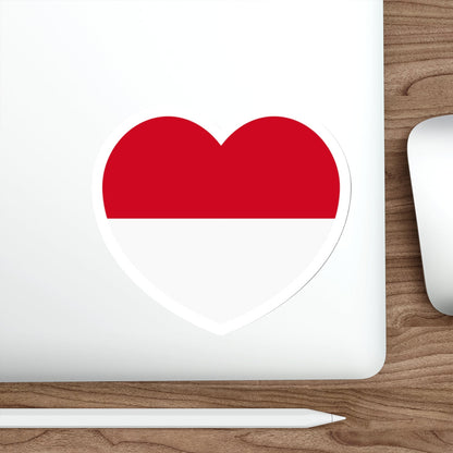 Heart Flag of Monaco - STICKER Vinyl Die-Cut Decal-The Sticker Space