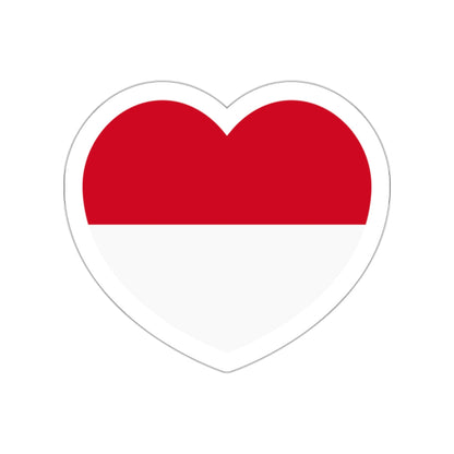 Heart Flag of Monaco - STICKER Vinyl Die-Cut Decal-White-The Sticker Space