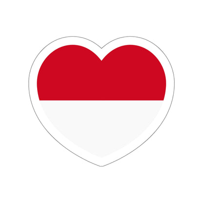 Heart Flag of Monaco - STICKER Vinyl Die-Cut Decal-White-The Sticker Space