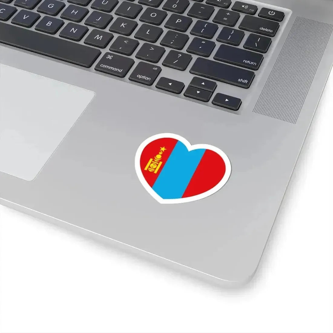 Heart Flag of Mongolia 1945-1992 - STICKER Vinyl Kiss-Cut Decal - The Sticker Space