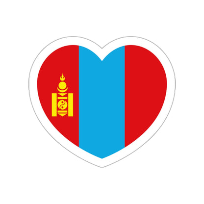 Heart Flag of Mongolia 1992-2011 - STICKER Vinyl Die-Cut Decal-White-The Sticker Space