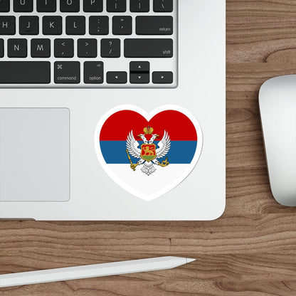 Heart Flag of Montenegro 1905-1918 - STICKER Vinyl Die-Cut Decal-The Sticker Space