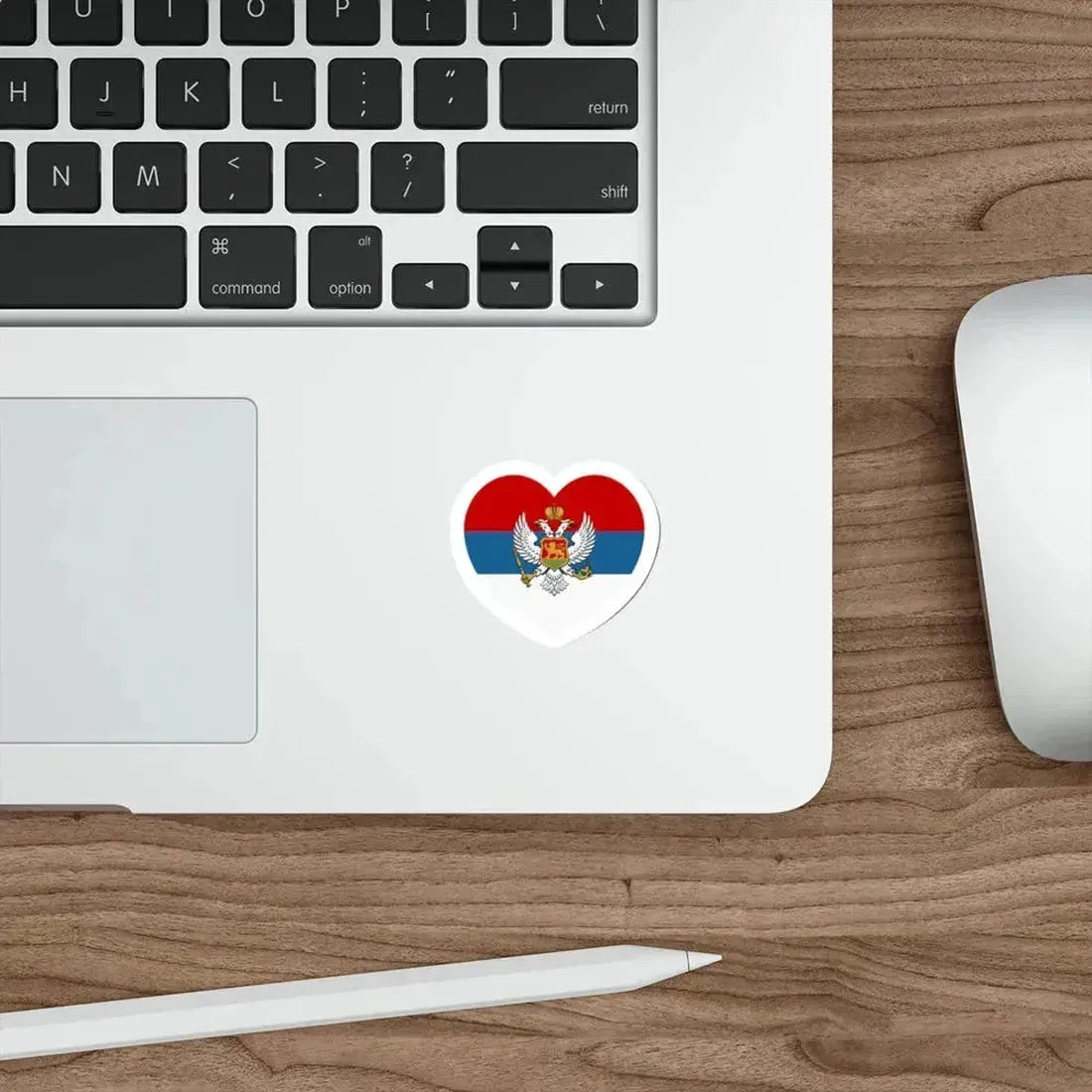 Heart Flag of Montenegro 1905-1918 - STICKER Vinyl Die-Cut Decal - The Sticker Space