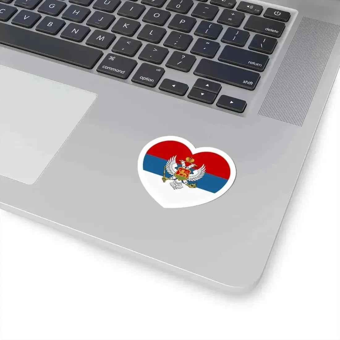 Heart Flag of Montenegro 1905-1918 - STICKER Vinyl Kiss-Cut Decal - The Sticker Space