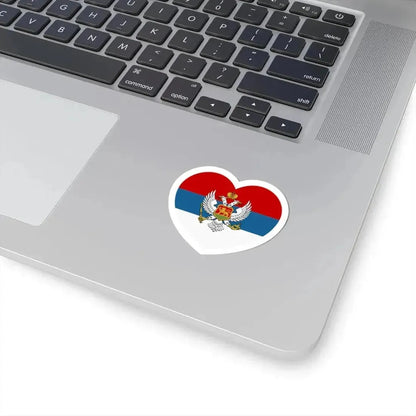 Heart Flag of Montenegro 1905-1918 - STICKER Vinyl Kiss-Cut Decal - The Sticker Space