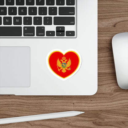 Heart Flag of Montenegro - STICKER Vinyl Die-Cut Decal-The Sticker Space