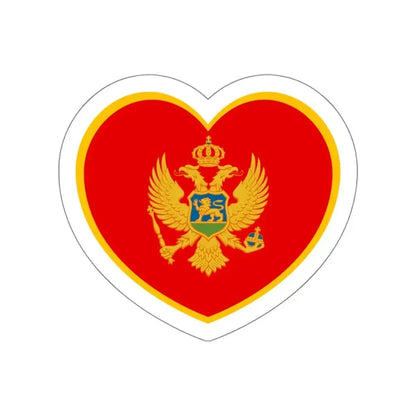 Heart Flag of Montenegro - STICKER Vinyl Die-Cut Decal White Die-Cut 6 Inch - The Sticker Space
