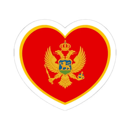 Heart Flag of Montenegro - STICKER Vinyl Kiss-Cut Decal 6 Inch White - The Sticker Space