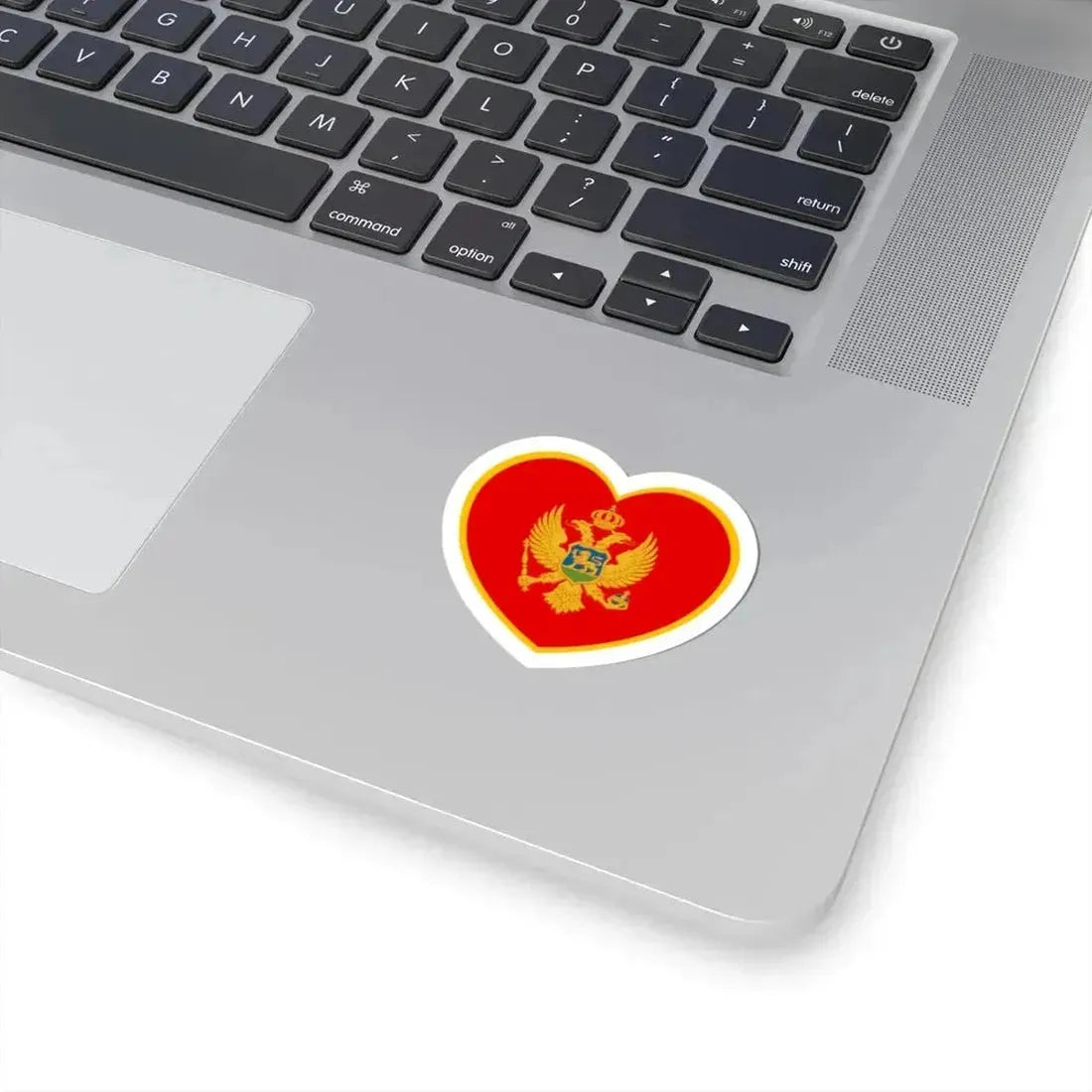 Heart Flag of Montenegro - STICKER Vinyl Kiss-Cut Decal - The Sticker Space
