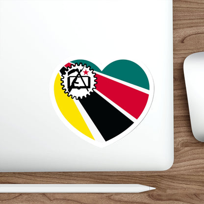 Heart Flag of Mozambique 1975-1983 - STICKER Vinyl Die-Cut Decal-The Sticker Space