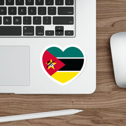 Heart Flag of Mozambique - STICKER Vinyl Die-Cut Decal-The Sticker Space