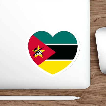 Heart Flag of Mozambique - STICKER Vinyl Die-Cut Decal-The Sticker Space