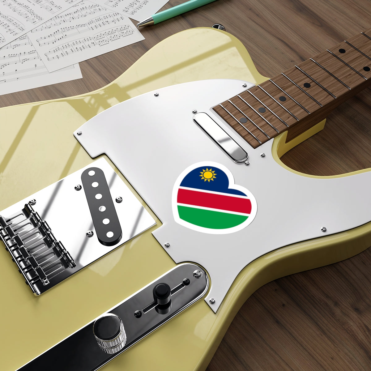 Heart Flag of Namibia - STICKER Vinyl Die-Cut Decal-The Sticker Space