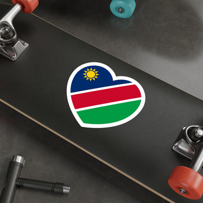 Heart Flag of Namibia - STICKER Vinyl Die-Cut Decal-The Sticker Space