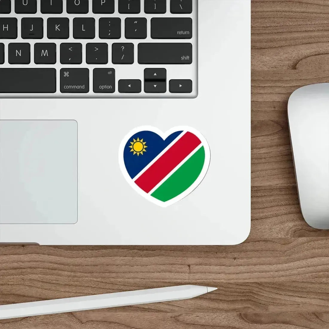 Heart Flag of Namibia - STICKER Vinyl Die-Cut Decal - The Sticker Space