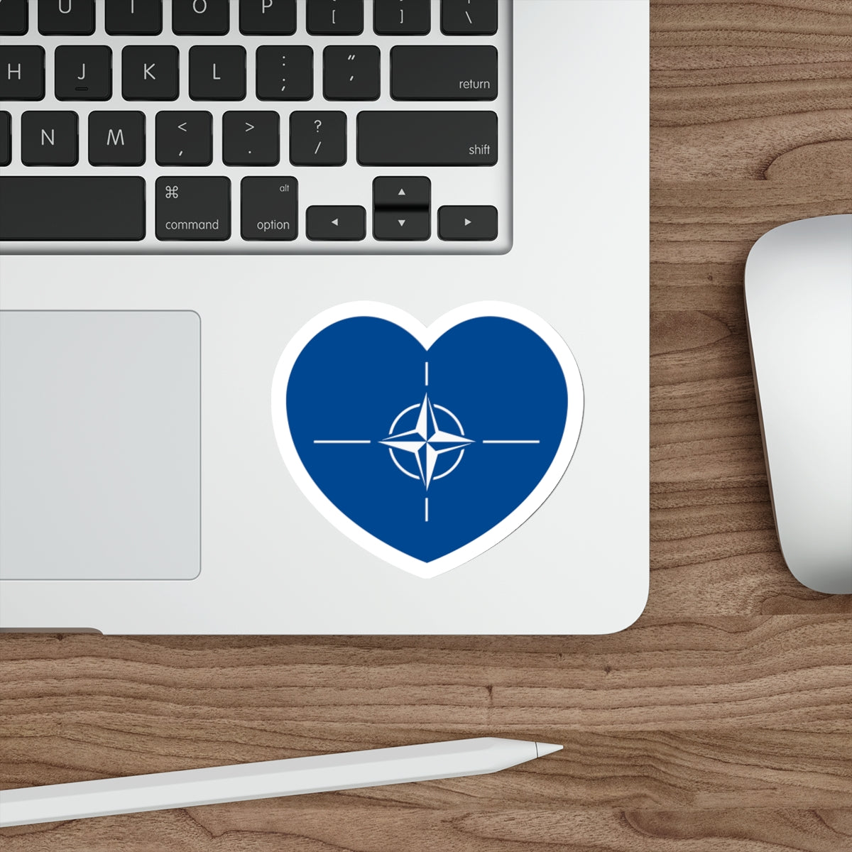 Heart Flag of NATO - STICKER Vinyl Die-Cut Decal-The Sticker Space