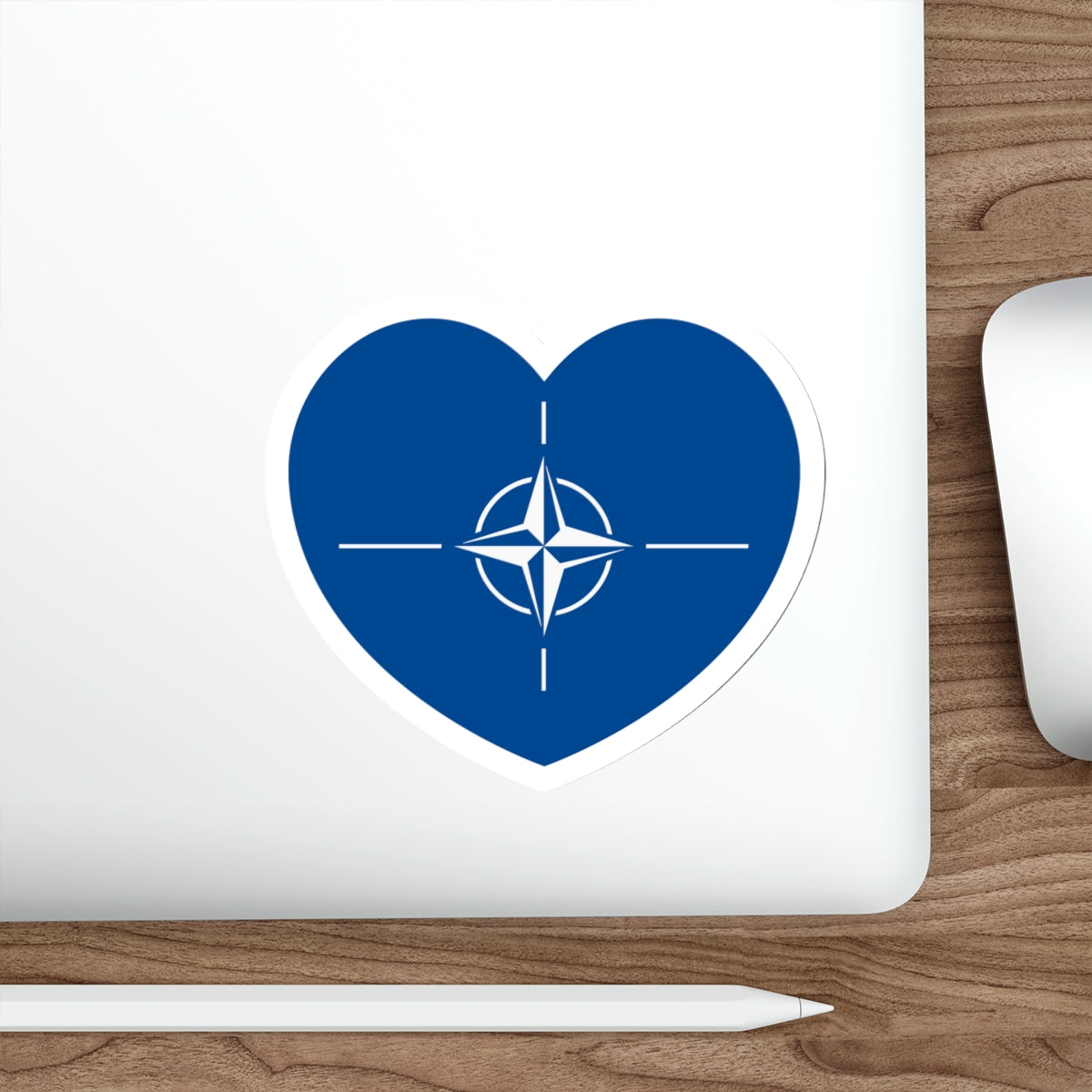 Heart Flag of NATO - STICKER Vinyl Die-Cut Decal-The Sticker Space