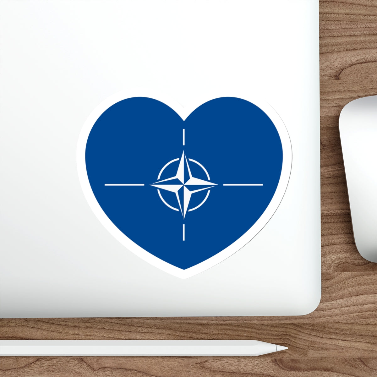 Heart Flag of NATO - STICKER Vinyl Die-Cut Decal-The Sticker Space