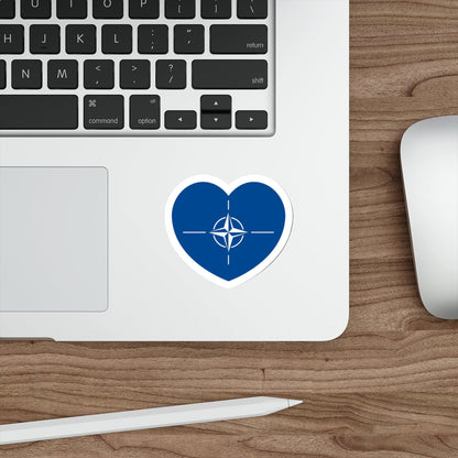 Heart Flag of NATO - STICKER Vinyl Die-Cut Decal-The Sticker Space