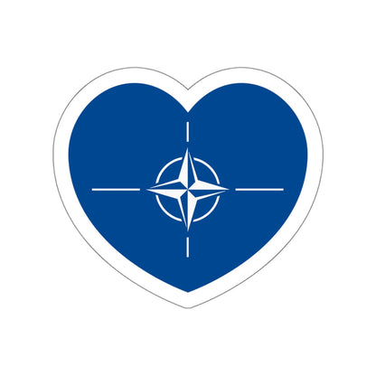 Heart Flag of NATO - STICKER Vinyl Die-Cut Decal-White-The Sticker Space