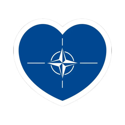 Heart Flag of NATO - STICKER Vinyl Kiss-Cut Decal 3 Inch White - The Sticker Space