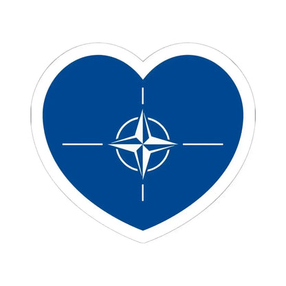 Heart Flag of NATO - STICKER Vinyl Kiss-Cut Decal 6 Inch White - The Sticker Space