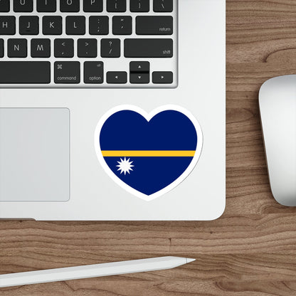 Heart Flag of Nauru - STICKER Vinyl Die-Cut Decal-The Sticker Space