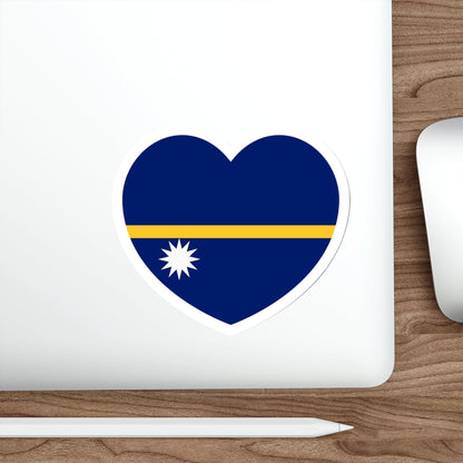 Heart Flag of Nauru - STICKER Vinyl Die-Cut Decal-The Sticker Space