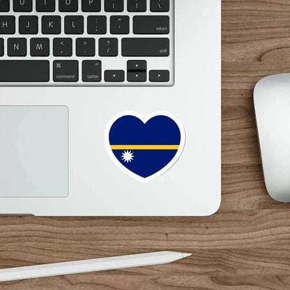 Heart Flag of Nauru - STICKER Vinyl Die-Cut Decal - The Sticker Space