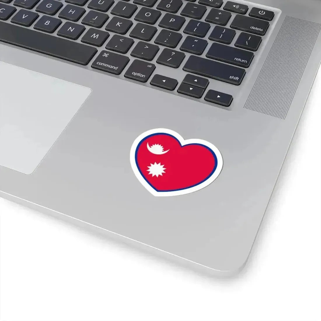 Heart Flag of Nepal - STICKER Vinyl Kiss-Cut Decal - The Sticker Space