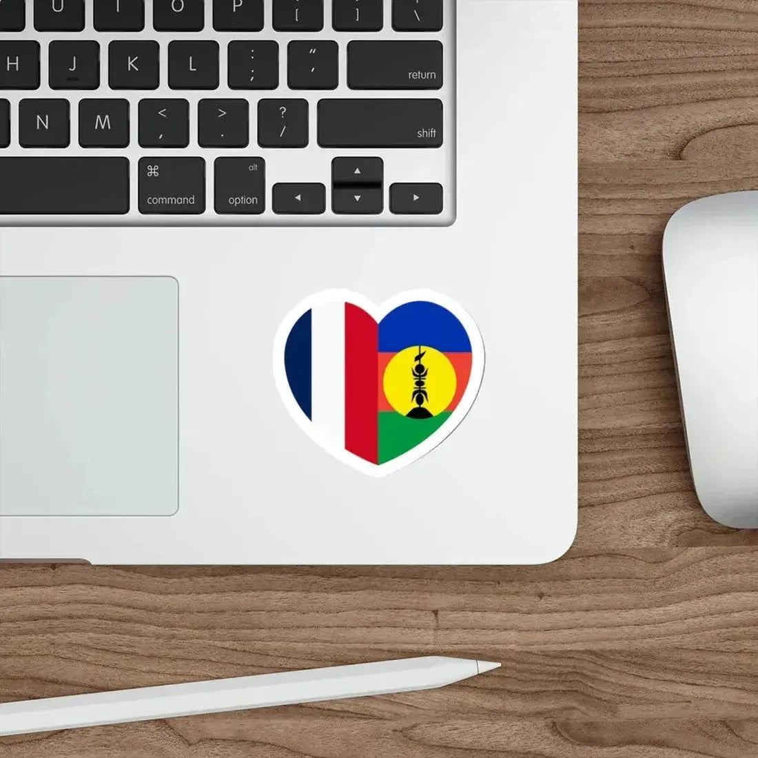 Heart Flag of New Caledonia - STICKER Vinyl Die-Cut Decal - The Sticker Space