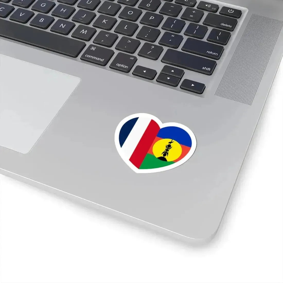 Heart Flag of New Caledonia - STICKER Vinyl Kiss-Cut Decal - The Sticker Space