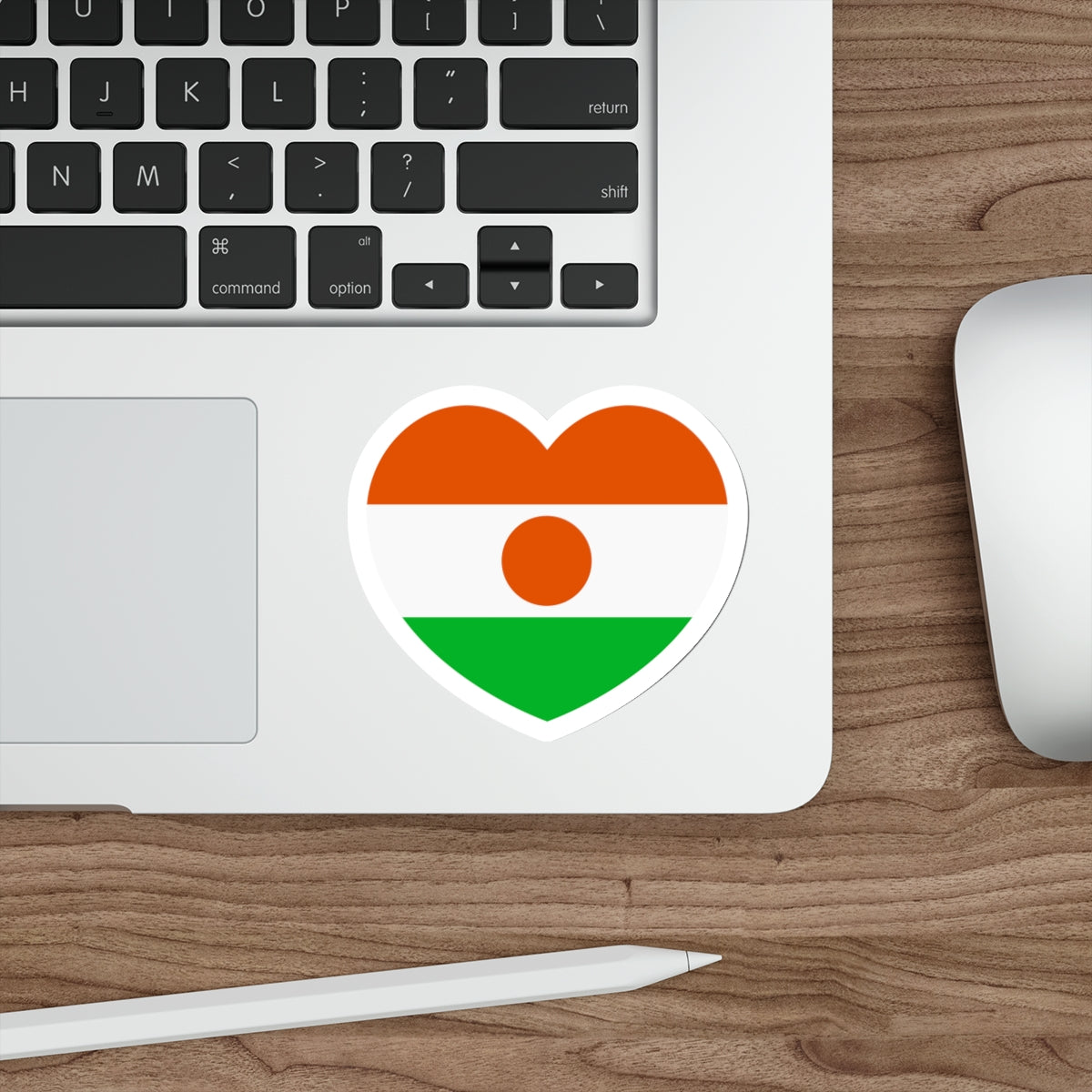 Heart Flag of Niger - STICKER Vinyl Die-Cut Decal-The Sticker Space