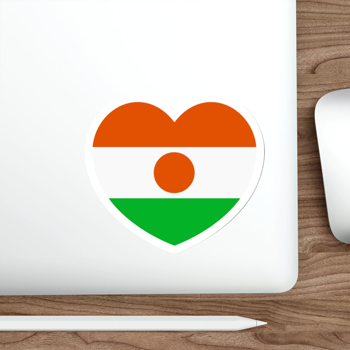 Heart Flag of Niger - STICKER Vinyl Die-Cut Decal-The Sticker Space