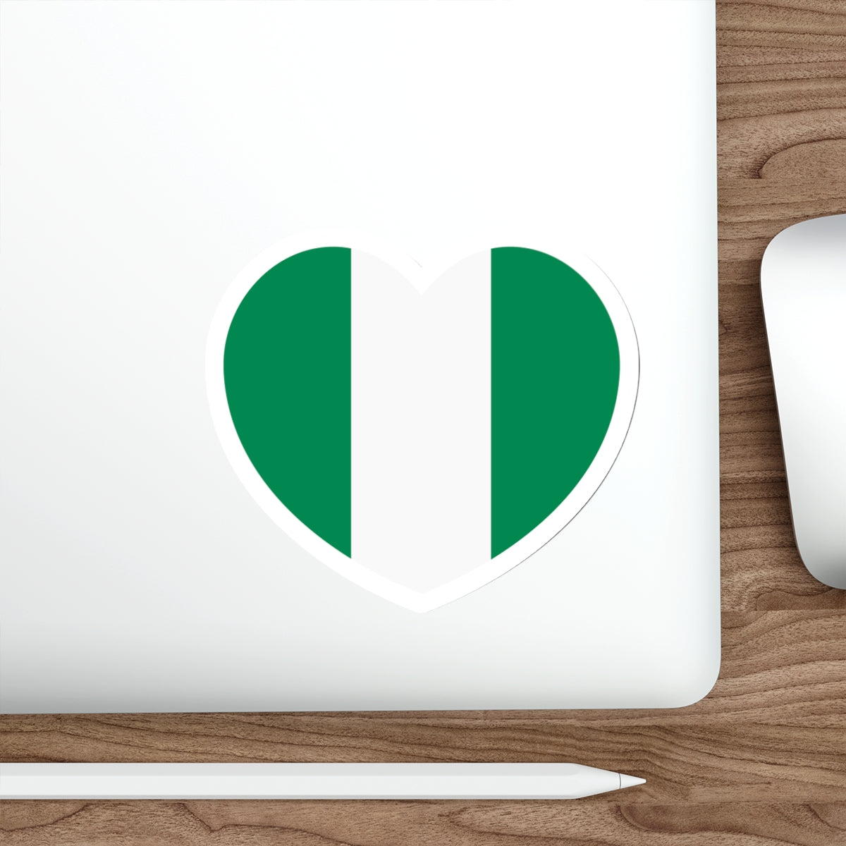 Heart Flag of Nigeria - STICKER Vinyl Die-Cut Decal-The Sticker Space