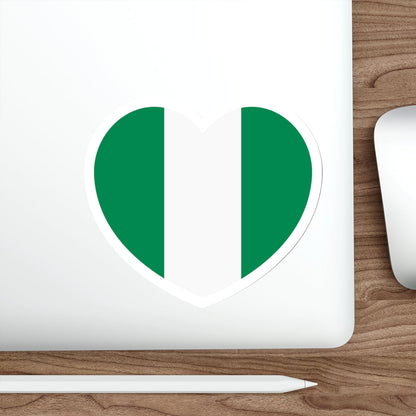 Heart Flag of Nigeria - STICKER Vinyl Die-Cut Decal-The Sticker Space