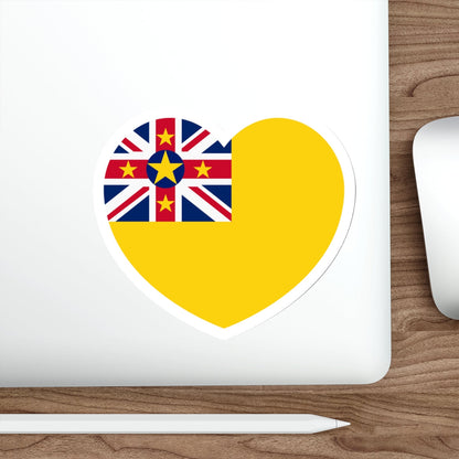 Heart Flag of Niue - STICKER Vinyl Die-Cut Decal-The Sticker Space