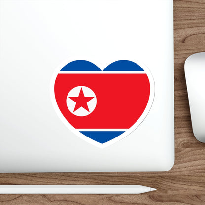 Heart Flag of North Korea 1948-1992 - STICKER Vinyl Die-Cut Decal-The Sticker Space