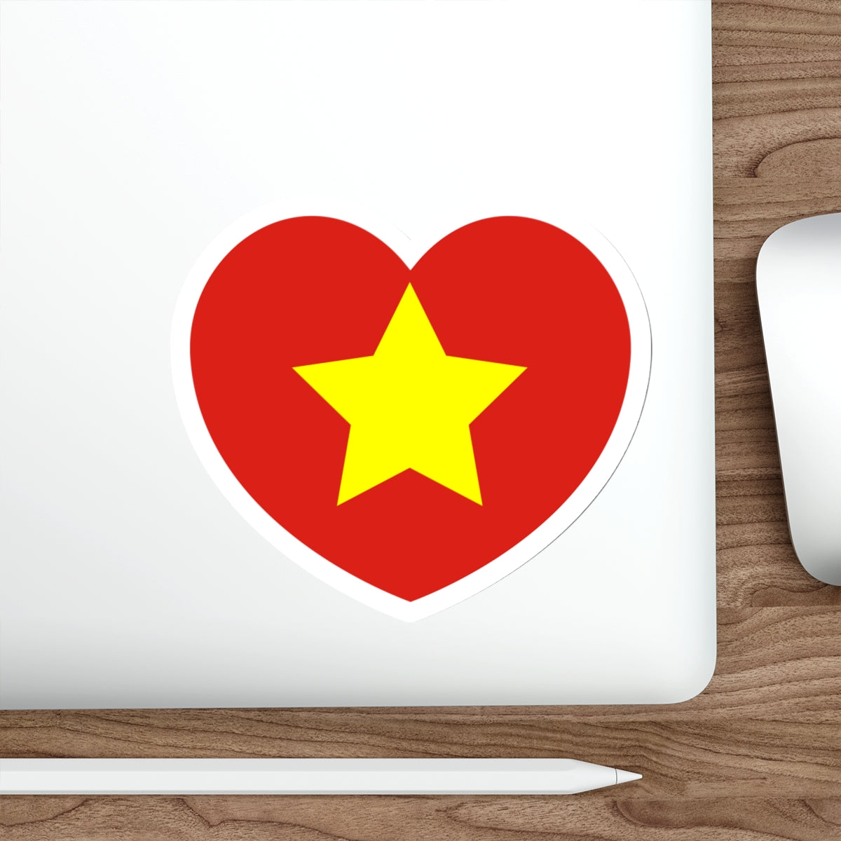 Heart Flag of North Vietnam 1945-1955 - STICKER Vinyl Die-Cut Decal-The Sticker Space