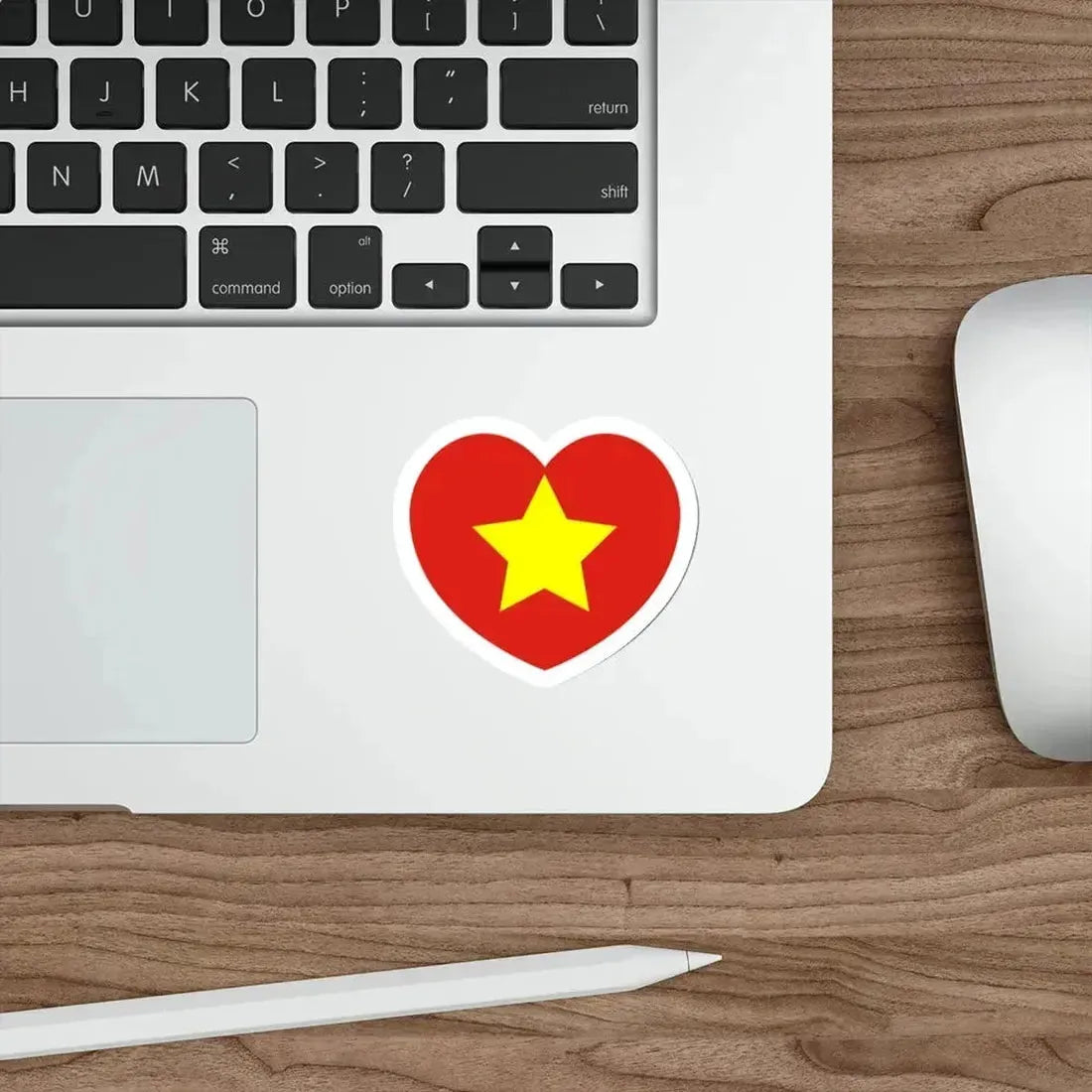 Heart Flag of North Vietnam 1945-1955 - STICKER Vinyl Die-Cut Decal - The Sticker Space