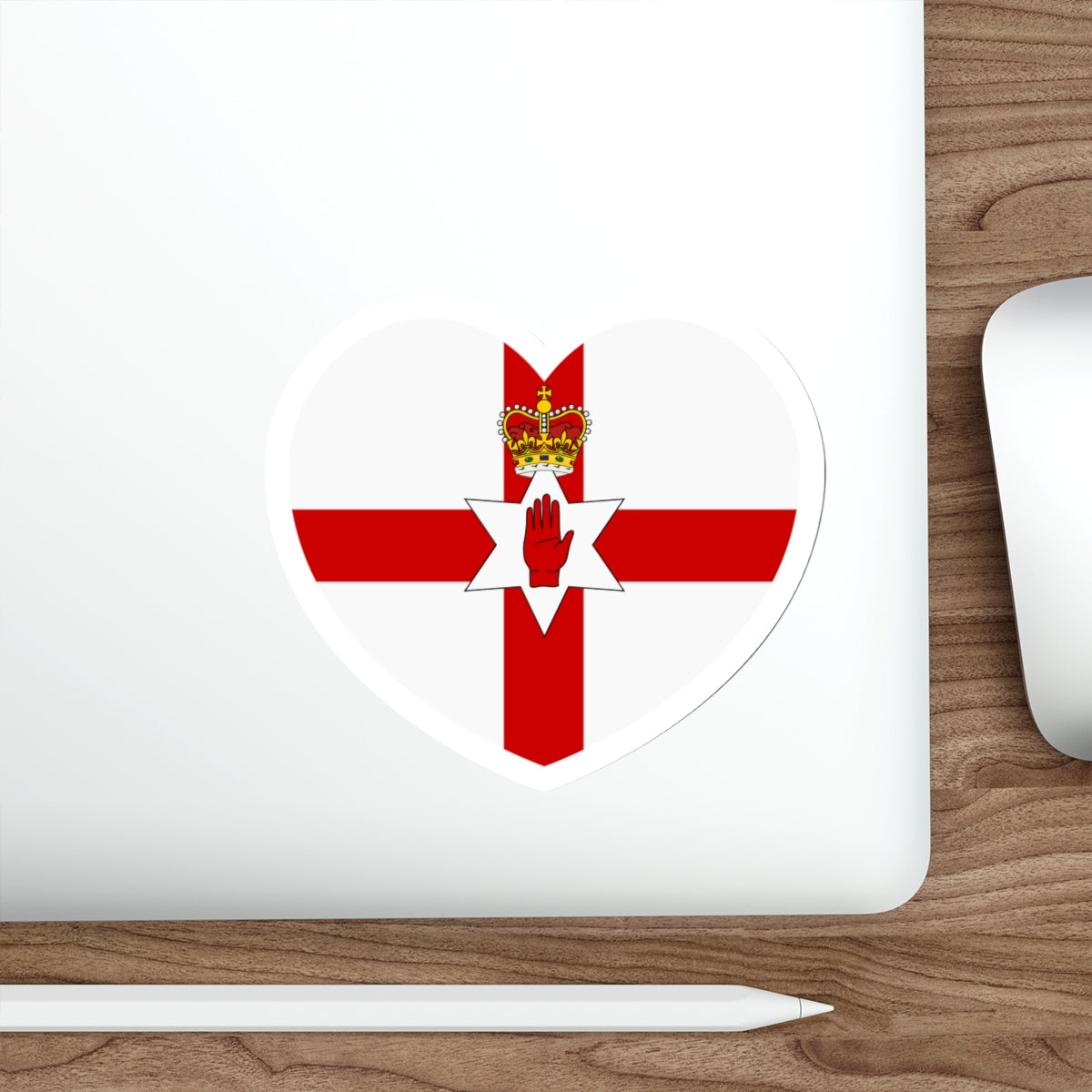 Heart Flag of Northern Ireland - STICKER Vinyl Die-Cut Decal-The Sticker Space