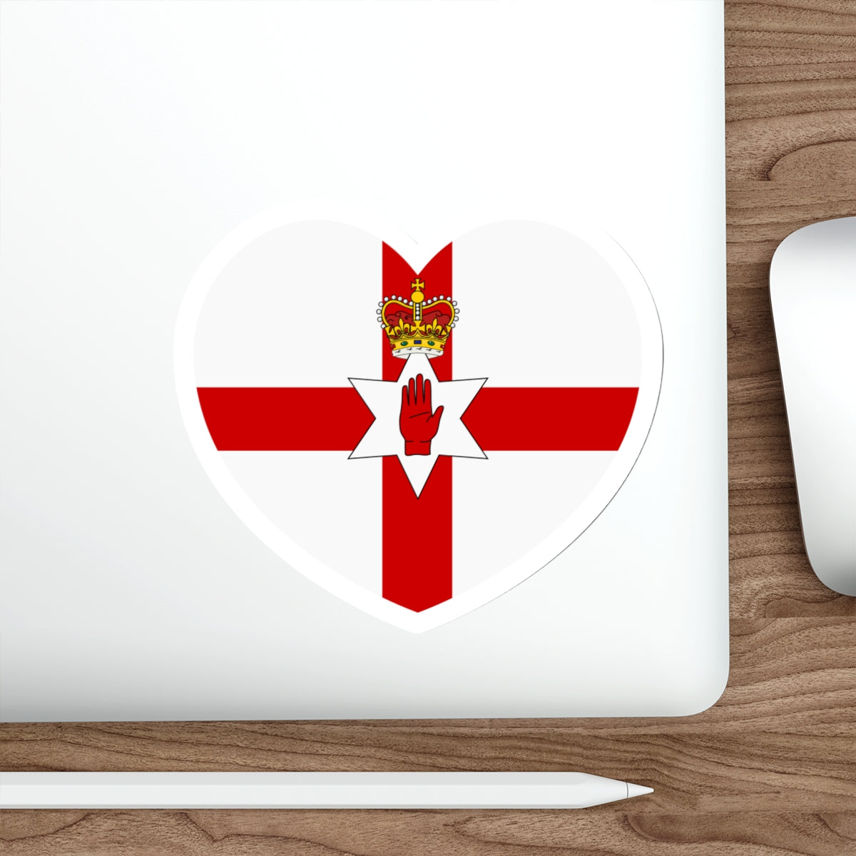 Heart Flag of Northern Ireland - STICKER Vinyl Die-Cut Decal-The Sticker Space