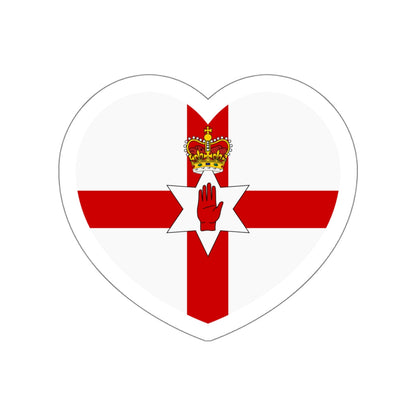 Heart Flag of Northern Ireland - STICKER Vinyl Die-Cut Decal-White-The Sticker Space