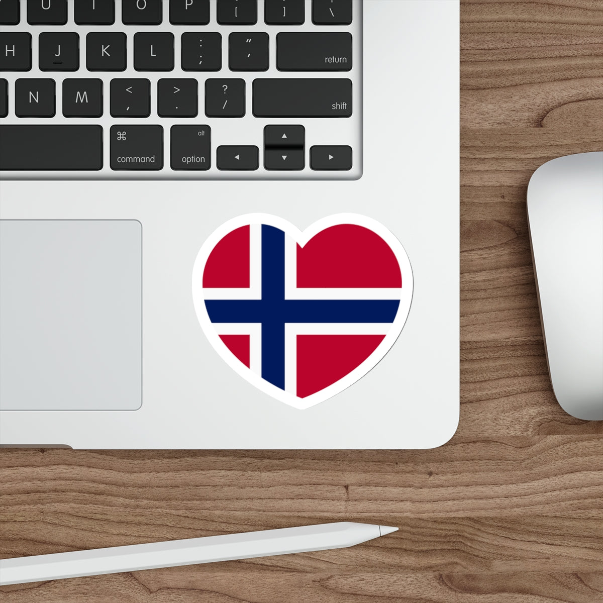 Heart Flag of Norway - STICKER Vinyl Die-Cut Decal-The Sticker Space