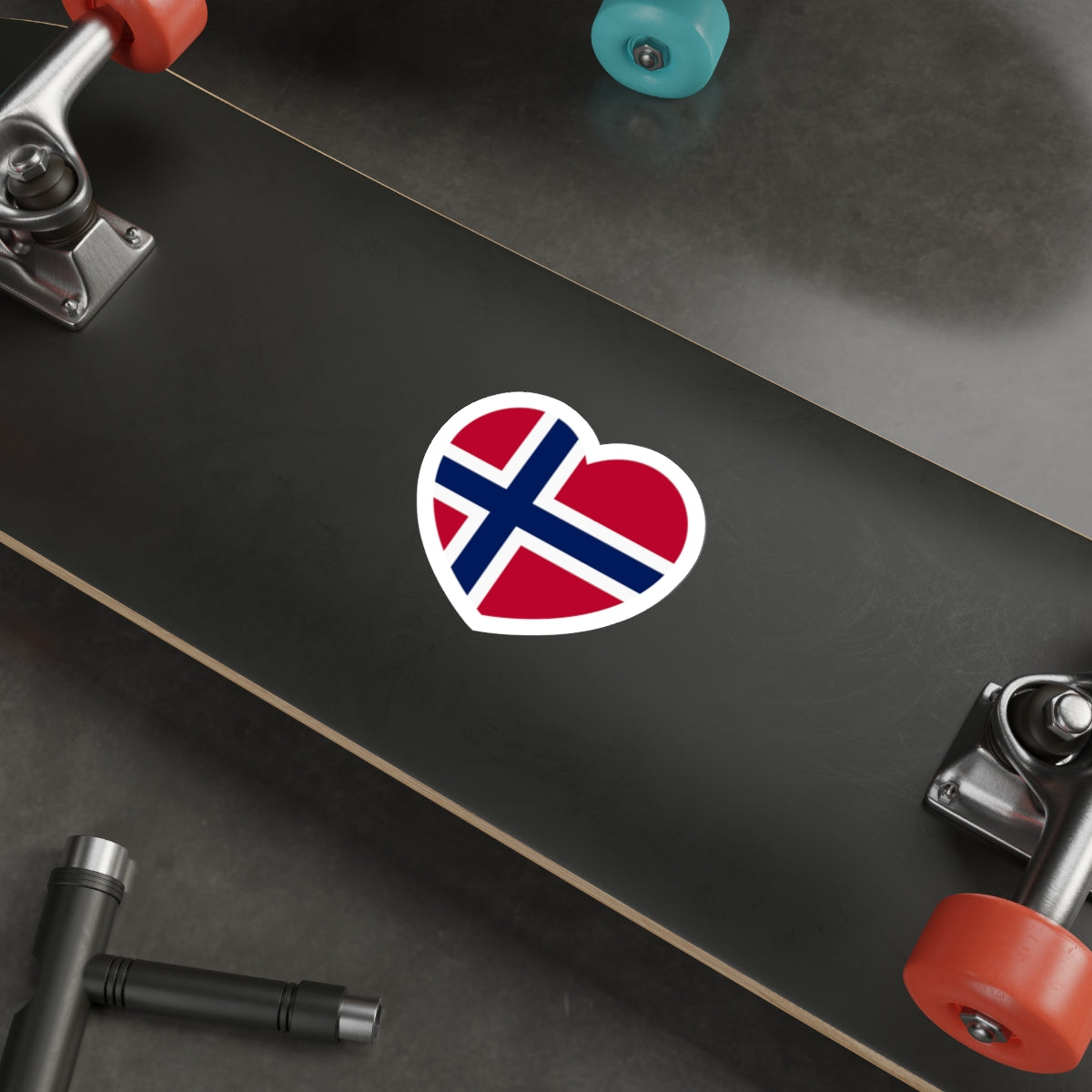 Heart Flag of Norway - STICKER Vinyl Die-Cut Decal-The Sticker Space