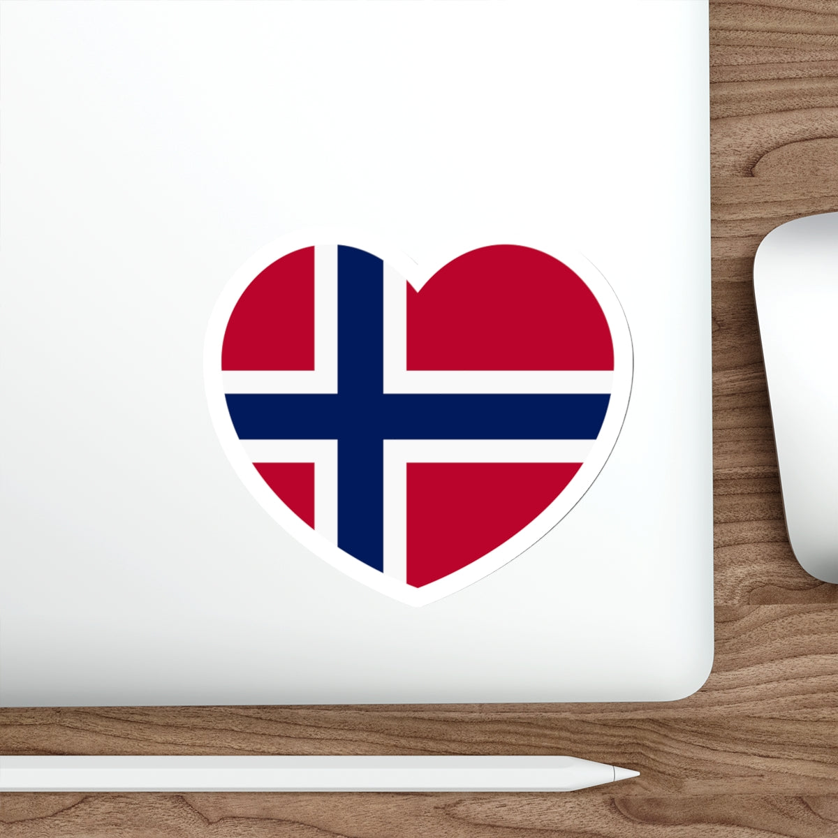 Heart Flag of Norway - STICKER Vinyl Die-Cut Decal-The Sticker Space