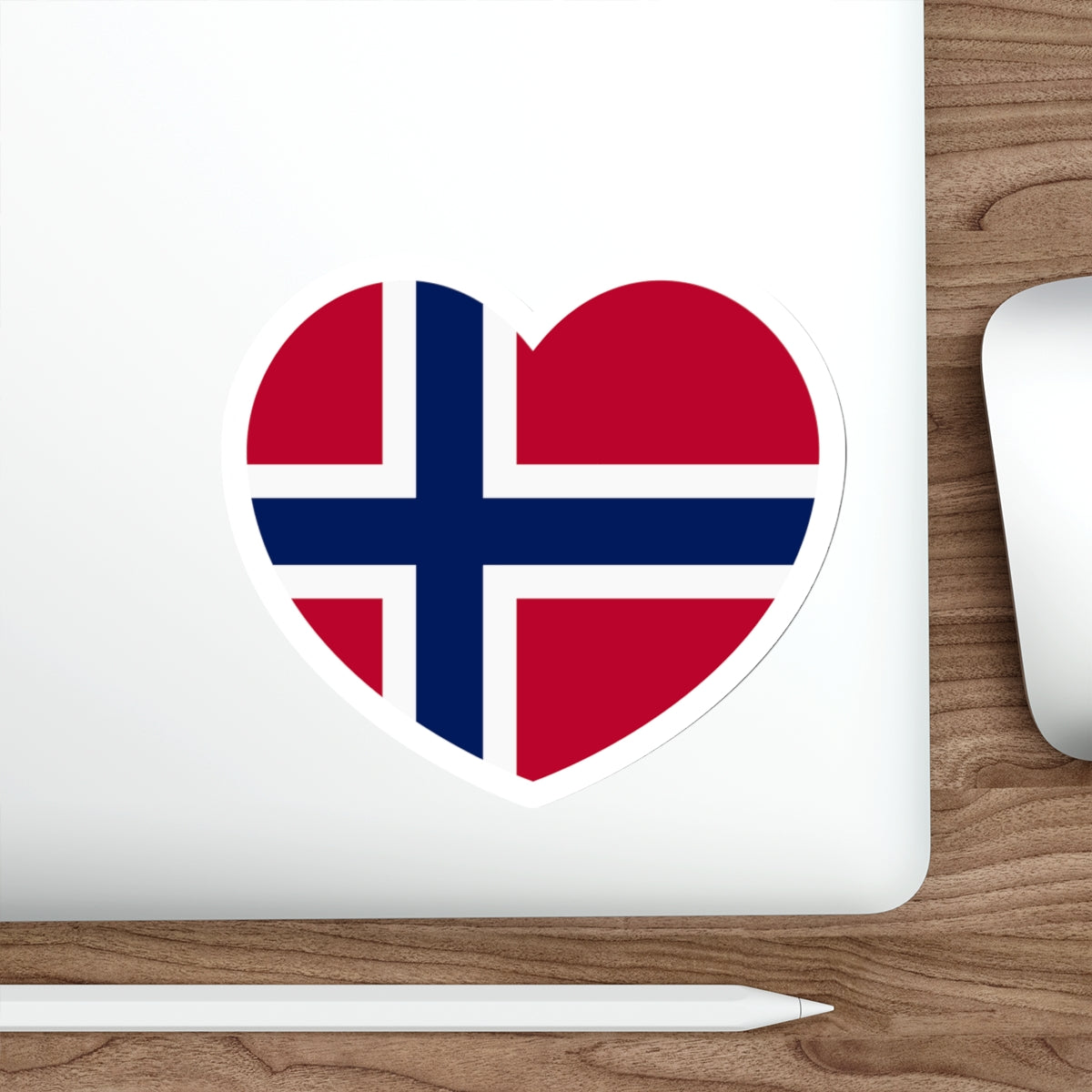 Heart Flag of Norway - STICKER Vinyl Die-Cut Decal-The Sticker Space