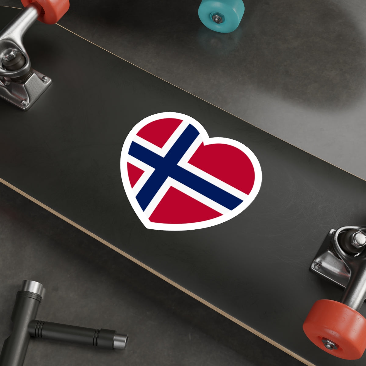 Heart Flag of Norway - STICKER Vinyl Die-Cut Decal-The Sticker Space