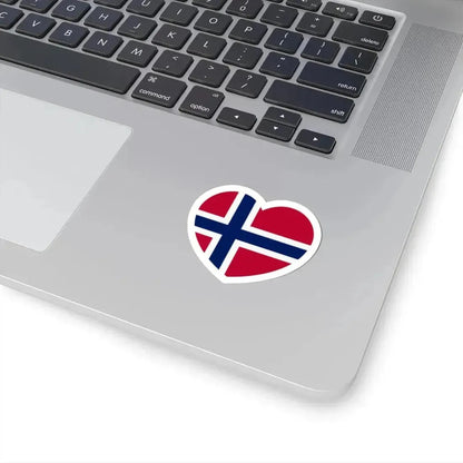 Heart Flag of Norway - STICKER Vinyl Kiss-Cut Decal - The Sticker Space