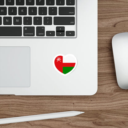 Heart Flag of Oman 1970-1995 - STICKER Vinyl Die-Cut Decal-The Sticker Space